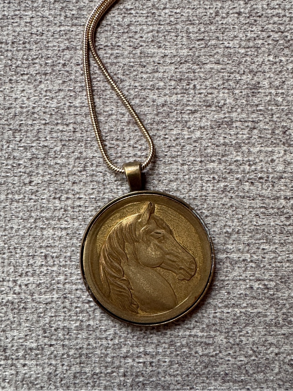 BEAUTIFUL brass horse pendant